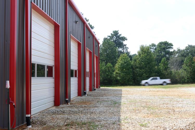A pickup truck drives by Salem Fire and Rescue's main station in Lexington, Georgia, on Friday, Sept. 5, 2025. An expansion to the station was completed in October 2024. (Katherine Davis/The Oglethorpe Echo)