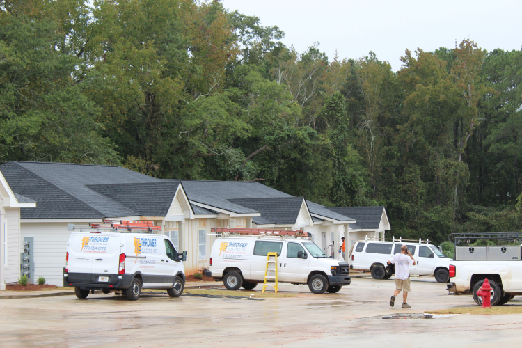 Phase one of construction at Crawford Village, located near the intersection of Bunker Hill Road and Highway 78 and along Wheeler Circle, is nearing completion. This mixed-use development is expected to bring new residential and commercial opportunities to the county without interfering with its rural foundation. (Emily Adams/The Oglethorpe Echo)