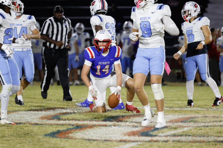 Oglethorpe County’s Jackson Tatum, a junior, rushed for 85 yards and a touchdown on a team-high 14 carries in Friday’s victory. Tatum was the second-leading rusher for the Patriots, who rushed for 365 yards. (Jackson Bramlett/The Oglethorpe Echo)