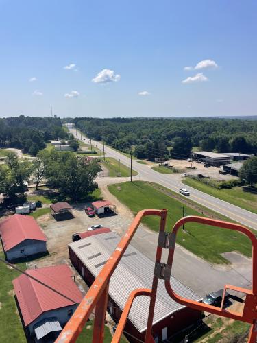 This is the view from the top of the Oglethorpe Feed and Hardware Supply grain elevator facing east. The 125-foot structure can be seen from down the road and receives many comments from residents. (Submitted photo)