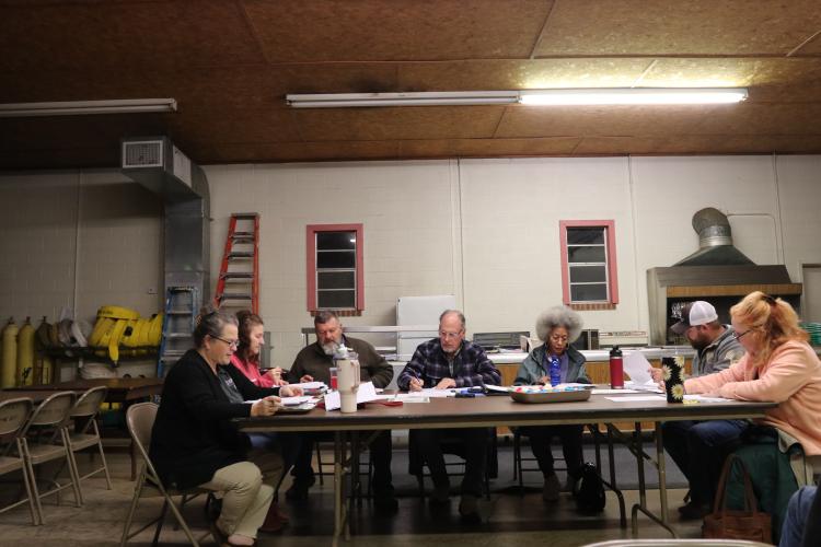 Maxeys leadership includes (from left) city council members Carrie Hayes, Carrie Hyatt, Danny Gorman, Mayor Edward Toledano, Shirley Callahan, Doug Miller and city clerk Jenny Yearwood-Parker. The city is adding online bill pay for water bills next month. (Photo/Ansley Gavlak)