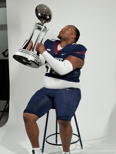 Former OCHS standout lineman KB Bonds signed with South Carolina State last week, transferring from Division II Shorter University, where he played three seasons. Bonds had 26 tackles for Shorter last fall. (Submitted Photo)