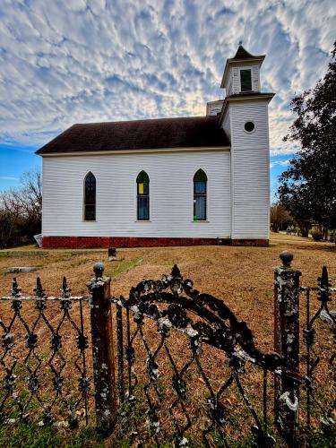 The historic Beth Salem Presbyterian Church in Lexington is on display in a photo taken by Cindy Karp as part of a OLLI@UGA class. The church was one of two locations visited by the group. (Cindy Karp/for the Oglethorpe Echo)