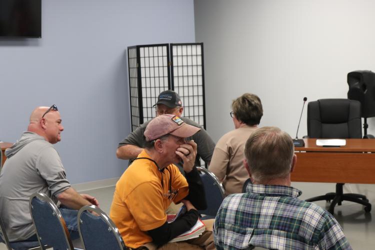 Citizens listen and observe the Arnoldsville city council meeting on March 19, 2026. Their meetings are held every third Thursday of the month. (Photo/Jessie Isaacs)