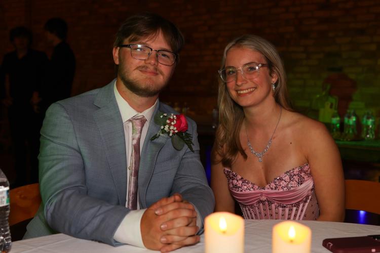 Georgia Coile and Rage Williamson pose for a photo during Oglethorpe County high school prom at Smithonia Farm in Colbert, Georgia on Saturday, April 18, 2026. (Photo/Addison Simmons)