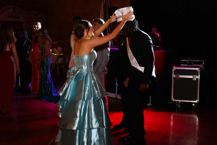 O’Maury Huggs is crowned prom king during Oglethorpe County high school prom at Smithonia Farm in Colbert, Georgia on Saturday, April 18, 2026. (Photo/Addison Simmons)