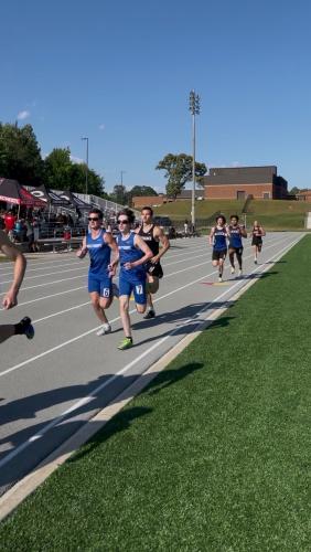 Luke Holbrooks (left) and Josiah Young compete in the 800-meter run at the Region 8-A Division I track meet on Monday. Holbrooks finished fifth in the race. (Submitted Photo)