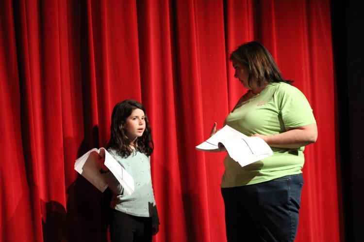 Oglethorpe County’s Sophia Marchette, left, will play Charlie in the Washington Little Theater’s May production of “Charlie and the Chocolate Factory.” Abbie Pruitt, director of music/assistant director for the production, also lives in Oglethorpe. (Sarah Owens/The Oglethorpe Echo)