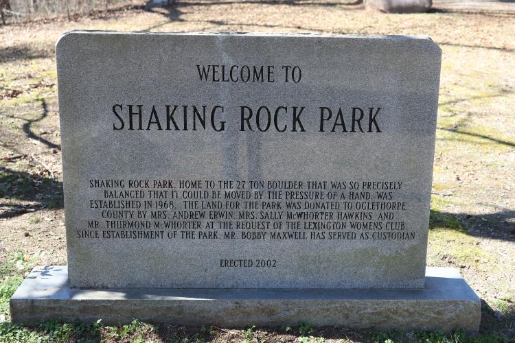Shaking Rock Park on Sunday, Feb. 22, 2026, in Lexington, Georgia. The park features large granite boulders that are popular among rock climbers. (Photo/Sydney Shankman)