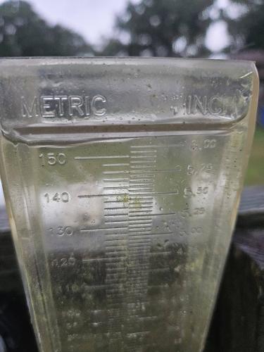 Lexington’s Thomas Callaway measured 6 inches of rain in about 90 minutes on Bisson Woods Road on Monday. A flash flood warning was issued for Oglethorpe County on Monday. (Photo/Submitted)