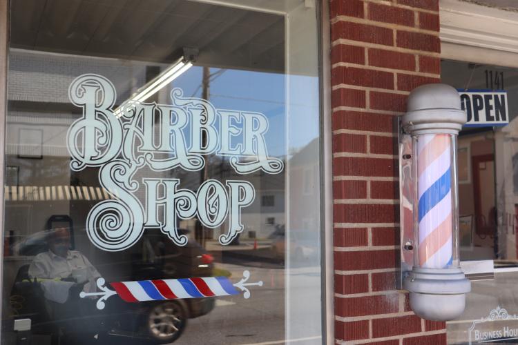 Owner Mandi Kirk said Oglethorpe Barbershop, in downtown Crawford, has exceeded her expectations. “I’m excited to see what the next five years brings us,” she said. (Photo/Emilie Sullivan)
