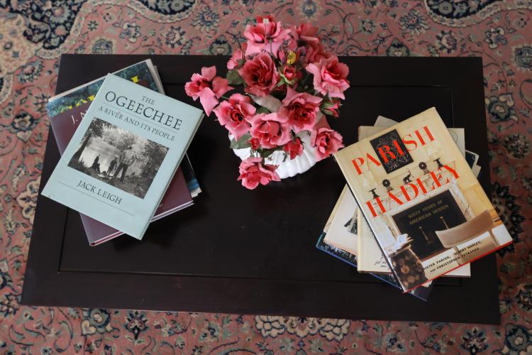 Coffee tables displayed in Linda Parrish's historic home in Oglethorpe County on Monday, April 6, 2026. (Addison Simmons/The Oglethorpe Echo)