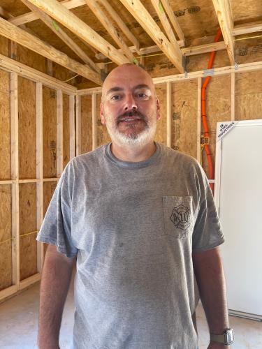 Chief Heath Baker said the new building being added to the Arnoldsville Fire Department will have a kitchen, office and bathroom that he hopes will be able to serve the community in times of need. It measures 30 feet by 40 feet. (Lexie Shadix/The Oglethorpe Echo)