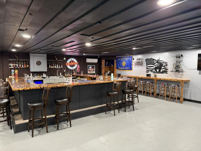 The renovated bar area at the American Legion Post 123 reopened last week after delays in funding and materials. Post commander Martii Moats said the space will be used for many events moving forward. (Sarah Nanos/The Oglethorpe Echo)