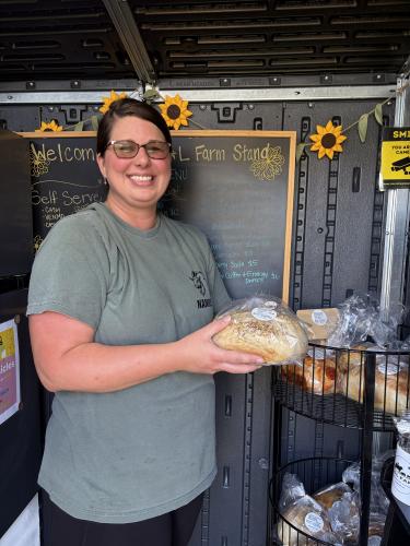 Lindsie Moore started K&amp;L Farm Stand, a self-serve operation in Winterville, in a storage shed with lighting and refrigeration last year. She added dirty sodas to the variety of baked goods at the urging of her children. (Ellie English/The Oglethorpe Echo)