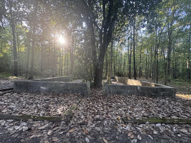 A wide view of the William H. Crawford Family Cemetery in Crawford, GA on Sept. 13, 2026. Crawford was a former governer of Georgia and the namesake for the city of Crawford. (Sabrina Felix/The Oglethorpe Echo)