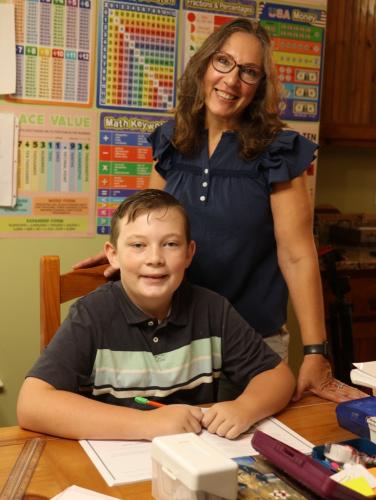 Corrine Haley homeschools her son Josiah, 11, in Arnoldsville, GA. Josiah is part of Compass co-op where he attends enrichment classes once a week. (Sophia Bobo/The Oglethorpe Echo).
