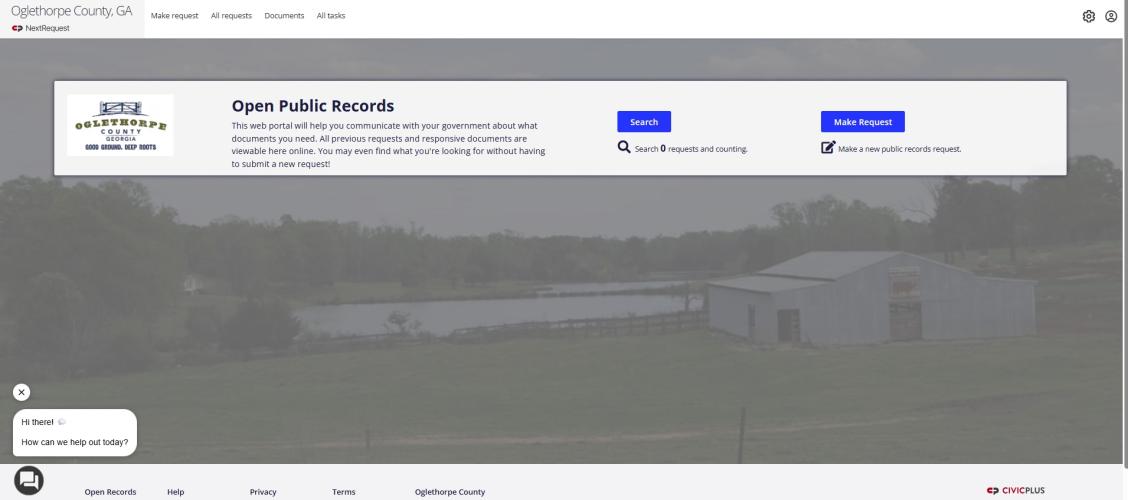 This is a sample design of the open records request system, called NextRequest, which will be located on the new county website. The request system will allow residents to search and file for county documents and archives. (Submitted Photo)