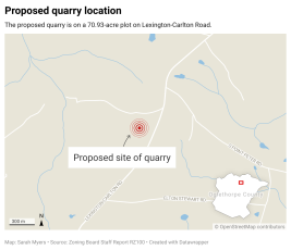 Proposed quarry location (Sarah Myers/The Oglethorpe Echo)
