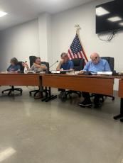 The Arnoldsville city council discuss multiple topics at their meeting on May 21. (Jessie Isaacs/The Oglethorpe Echo)