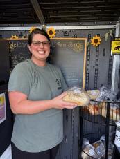 Lindsie Moore started K&L Farm Stand, a self-serve operation in Winterville, in a storage shed with lighting and refrigeration last year. She added dirty sodas to the variety of baked goods at the urging of her children. (Ellie English/The Oglethorpe Echo)