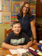 Corrine Haley homeschools her son Josiah, 11, in Arnoldsville, GA. Josiah is part of Compass co-op where he attends enrichment classes once a week. (Sophia Bobo/The Oglethorpe Echo).