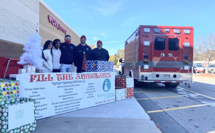 Oglethorpe County Emergency Medical Services plans to return to the Target in Athens for two more days of Fill the Ambulance on Nov. 26 and 27. The donations help support children in foster care. (Photo/Julianna Russ)