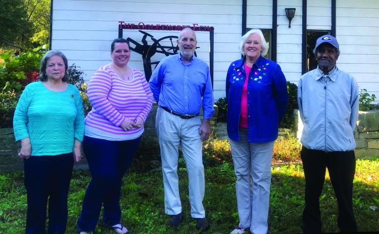 The staff of The Oglethorpe Echo has a combined 188 years of service to the county.  From left, Brenda Norman, Jessica Colquitt, Ralph Maxwell, Elaine McGarity and John Harold Williams, say they leave behind strong connections to each other. (Submitted Photo)