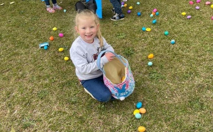 There were plenty of Easter eggs to be gathered at the Spring Out Fundraiser at Mt. Pleasant Community Church in Crawford. The church boasts that there were more than 15,000 eggs in its hunt. (SUBMITTED PHOTO)