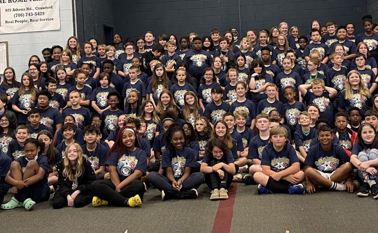 Members of the fifth-grade class at Oglethorpe County Elementary School graduated from the inaugural C.H.A.M.P.S. program. (Photo/Caitlin Farmer)