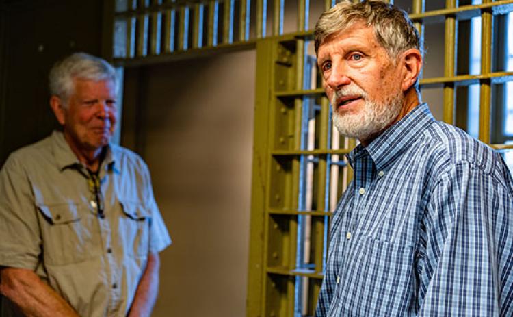 John Fortuna (left) and Thomas Gresham worked together to help turn the county’s old jail into a museum. (Photo/Jack Casey)