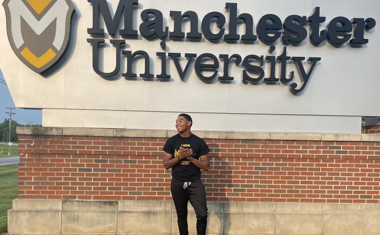 Former Oglethorpe County athlete Quentin Willis set two school track records during his freshman season at Manchester University. (Submitted)