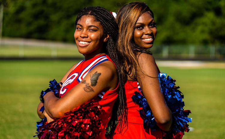 Tania Latimore, left, and Vonkeria Jenkins are the only two seniors on this year’s varsity team. (Photo/Jack Casey)