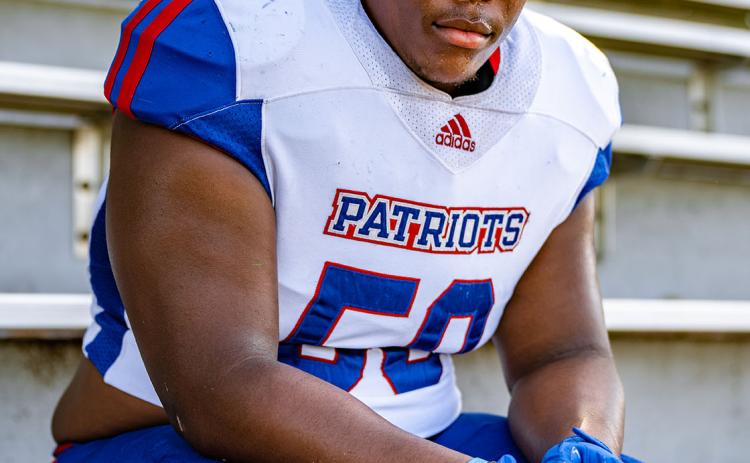 Defensive tackle/offensive guard K.B. Bonds said he’s determined to have a strong senior season, both individually and as a team. “It’s time to prove everyone wrong,” he said. (Photo/Jack Casey)