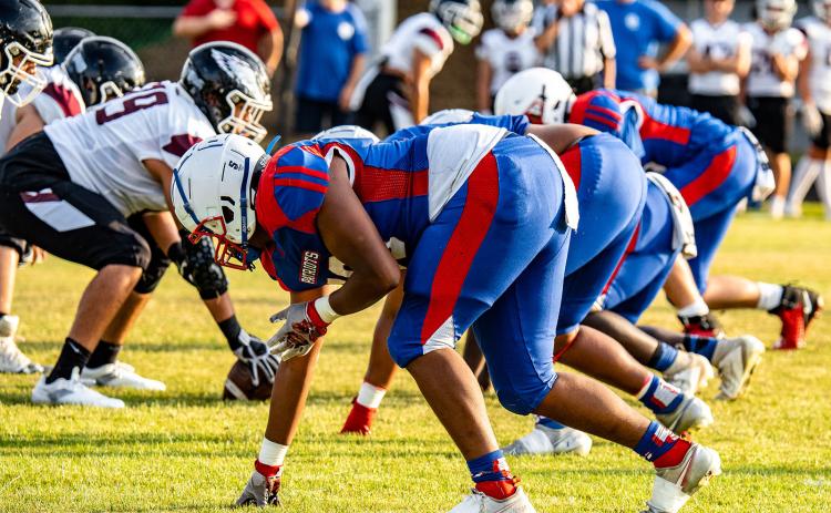 The defensive line should be one of the strongest areas of the Oglethorpe County team with tackle K.B. Bonds, nose Zanayain Hawkins and end Jayland Richardson. (Photo/Jack Casey)