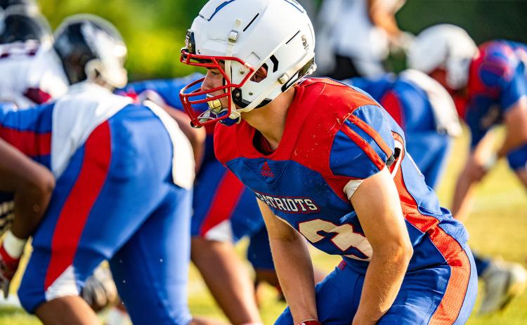 Senior Brady Allgood likely will be in the starting lineup at cornerback when the Patriots open against East Jackson on Friday night. (Photo/Jack Casey)