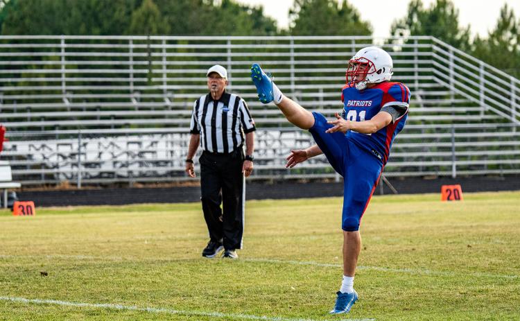 Joseph Turner, who kicked last year, will also punt this season, as he did in the spring game against Chestatee. (Photo/Jack Casey)