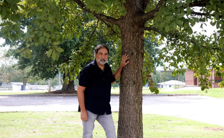 Joe Conti, a retired Oglethorpe County High School biology teacher, oversaw the Environmental Awareness Club’s planting of the school’s Oglethorpe oak in 2005 (PHOTO/ERIN KENNEY)