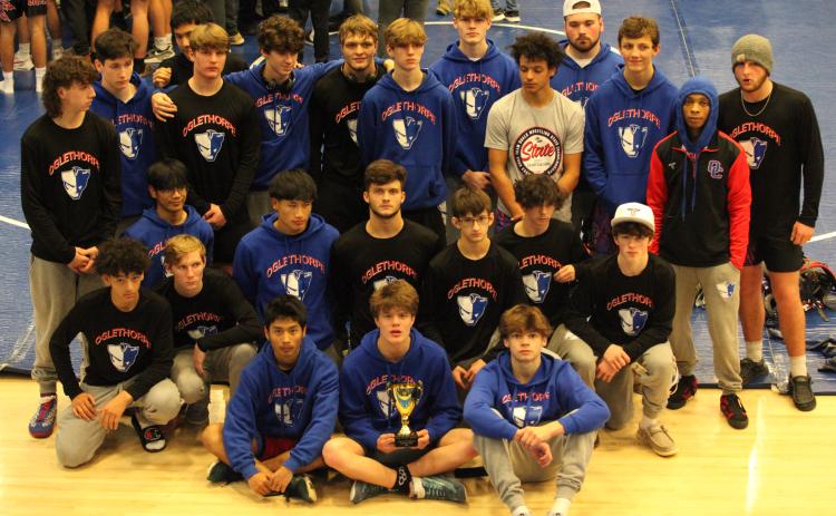 The Oglethorpe County wrestling team finished fourth at the Class A Dual State tournament on Saturday. (Donny Faust/ Submitted Photo)