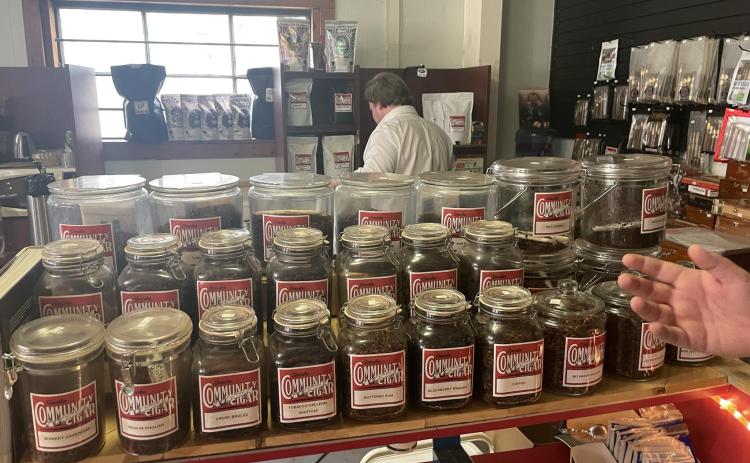 Tobacco offered by Community Cigar in downtown Lexington. (Photo/Alex Bavosa)