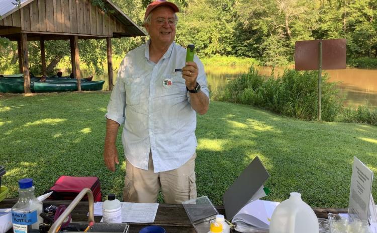 John Robertson-performing chemical testing at Watson Mill Bridge State Park. (Submitted Photo / The Oglethorpe Echo)