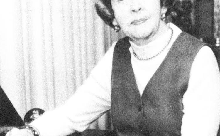 Lena Smith Wise is pictured in her book, “The Story of Oglethorpe County.” Wise began her teaching career at Crawford High School and was later principal of Oglethorpe County Elementary School, spending most of her 42 years in education serving Oglethorpe County. (Photo/Scott Thaxton)