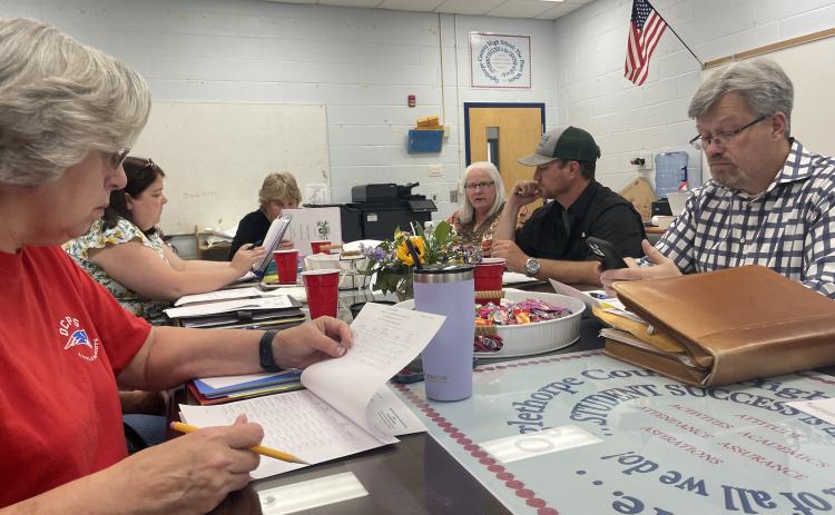 The Oglethorpe county board of education holds a work session in preparation for their next official meeting on May 2.(Alex Bavosa/The Oglethorpe Echo)