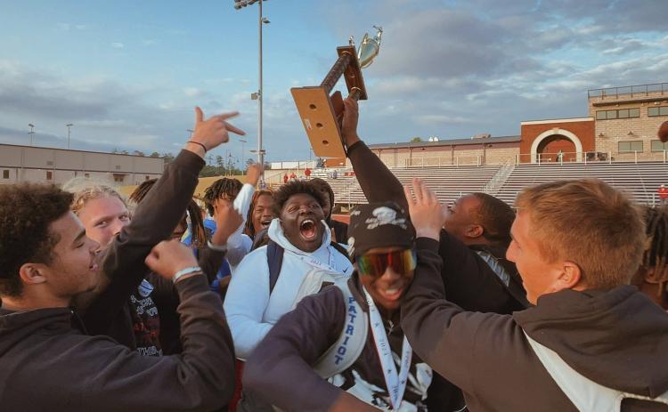 Members of the OCHS boys track team won their third consecutive region title last week. Several team members advanced to the sectionals this weekend at East Laurens. (SUBMITTED PHOTO)
