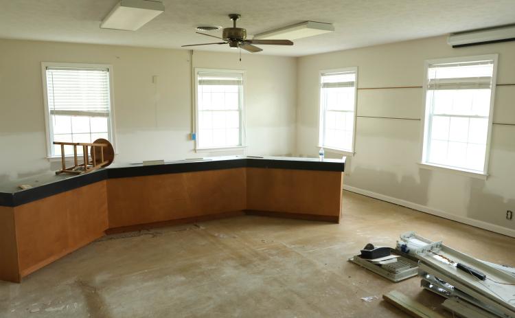 Oglethorpe County school officials hope the repairs and renovations to the central office will be finished when school starts on Aug. 7. The office flooded when a pipe broke in December. (LANDEN TODD/THE OGLETHORPE ECHO)