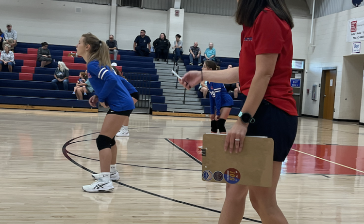 Brianne Harrison, right, has coached the Oglethorpe County Middle School volleyball team since 2018. Now, she will serve as Oglethorpe County High School’s head volleyball coach. (SUBMITTED PHOTO)