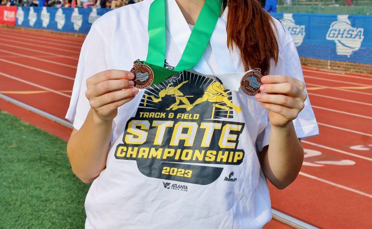 Savanna Prince, who lives in Smithonia, was third in the high jump and sixth in the triple jump at the Class A Division I Girls State Track Meet in May. (SUBMITTED PHOTO)