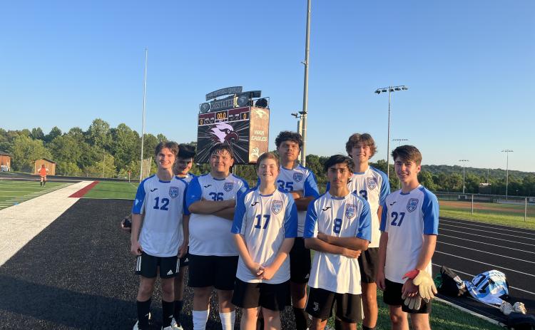 The OCHS boys soccer team played a 7-on-7 scrimmage at Chestatee High School last month, part of a busy summer for the Patriots. (SUBMITTED PHOTO)