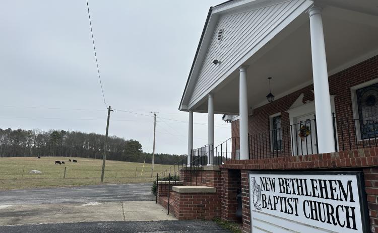 New Bethlehem Baptist Church is located in Carlton, Georgia. It is surrounded by farmland and contains a small school behind the church building. (Photo/Izzy Wagner)