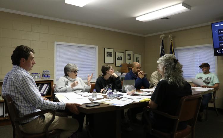 The Lexington city council listens as they open up for dialogue with residents for five minutes during its meeting on March 13. Zoning map questions and procedures for property owners in zoning issues were among the items discussed. (Olivia Wilson/The Oglethorpe Echo)